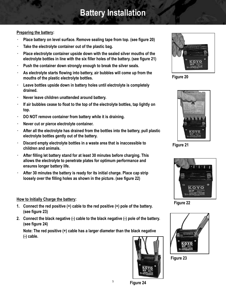 Battery installation | Baja Motorsports BA49 Assembly Guide User Manual | Page 5 / 7