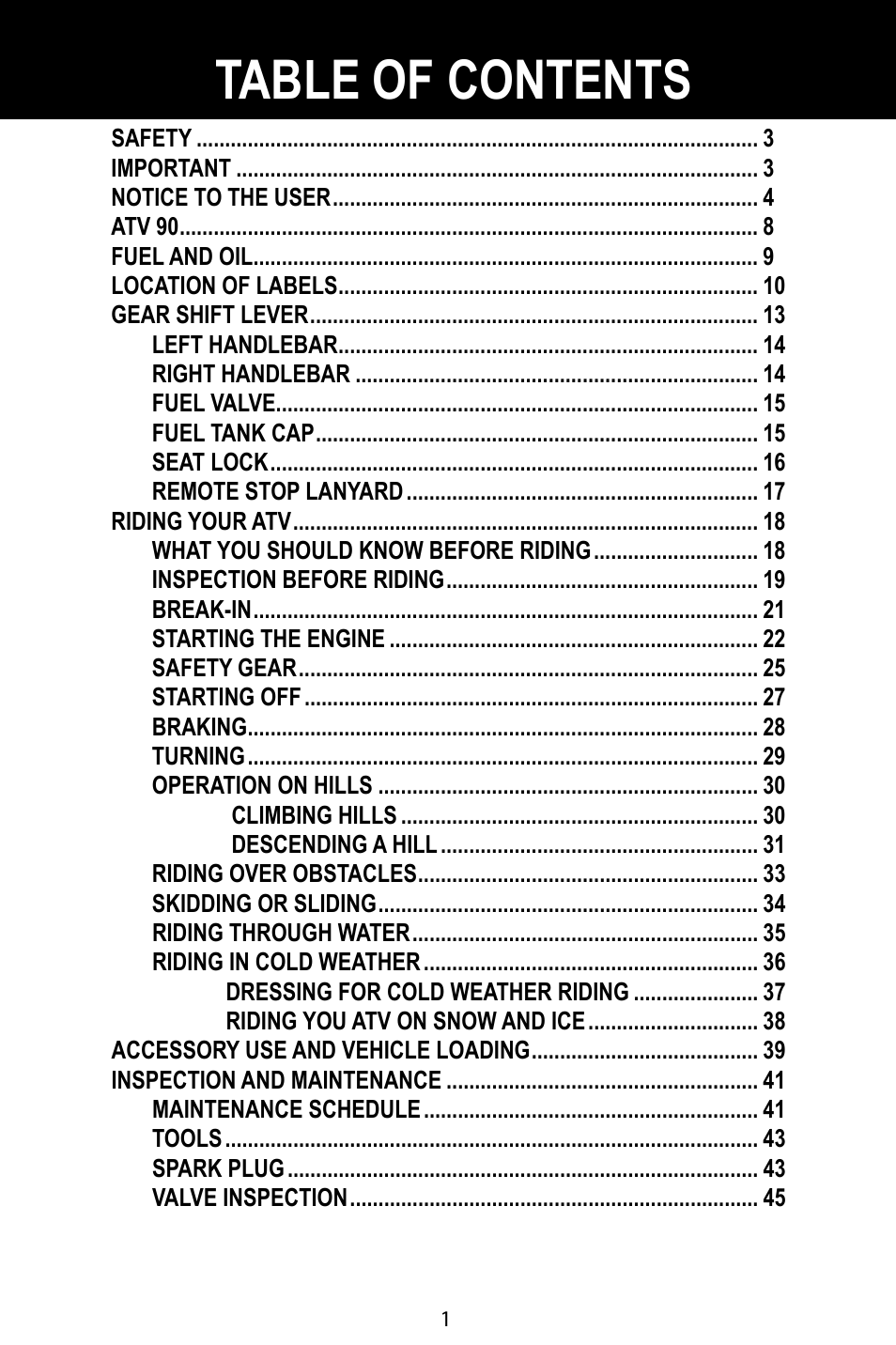 Baja Motorsports BA90-2 User Manual | Page 5 / 83