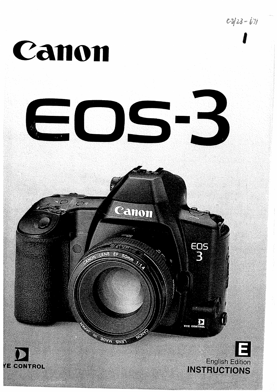 Canon EOS 3 User Manual | 37 pages