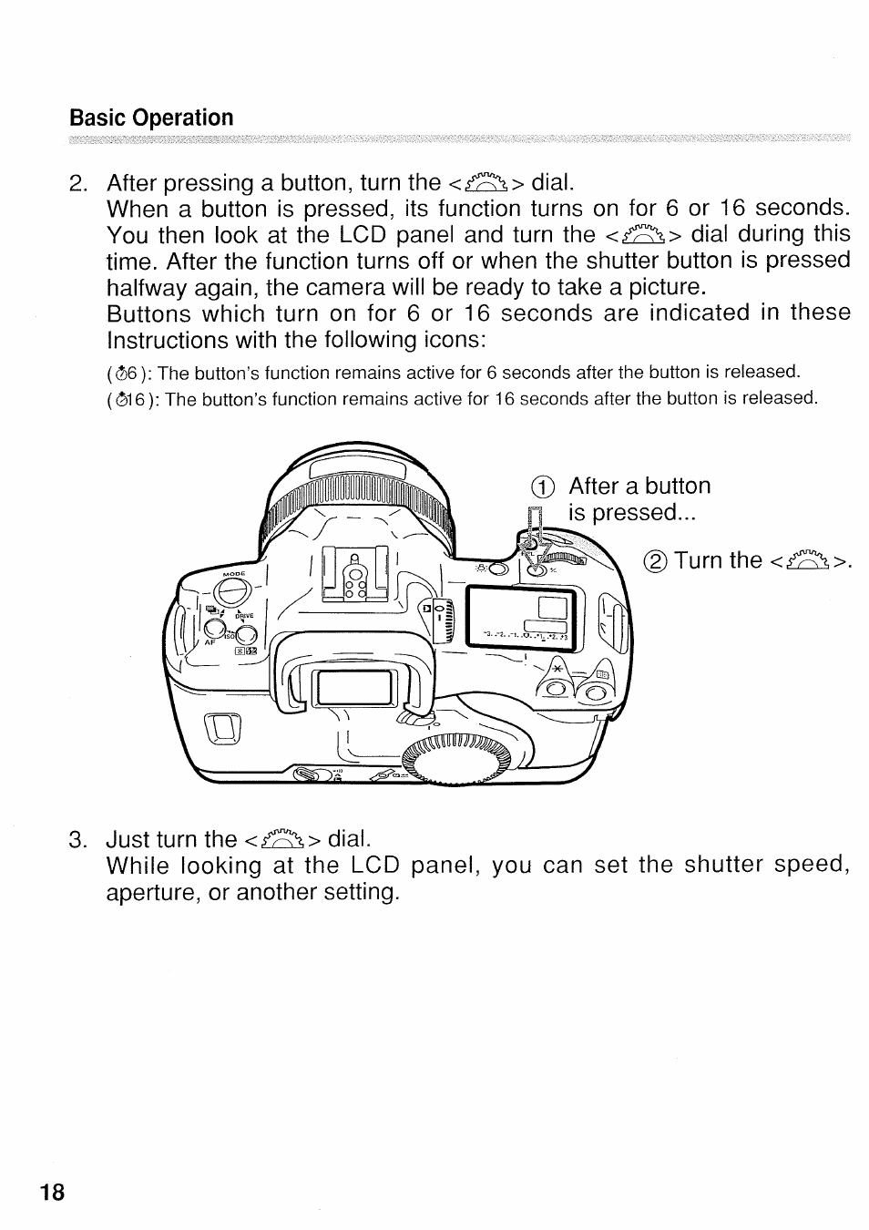 Basic operation | Canon EOS 3 User Manual | Page 18 / 37