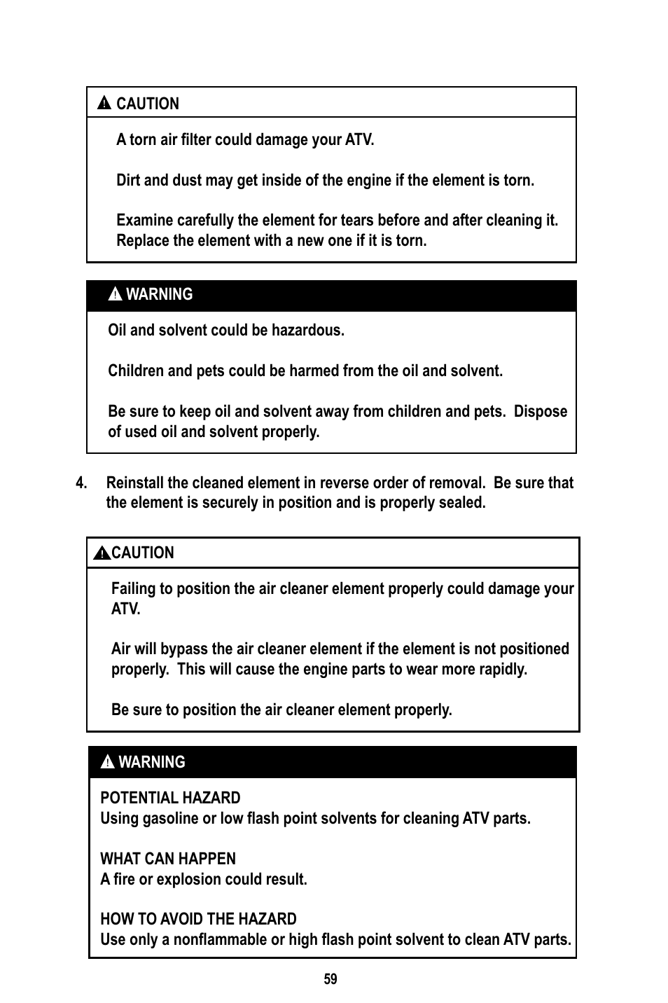 Baja Motorsports WD400-U Operator's Manual User Manual | Page 63 / 89