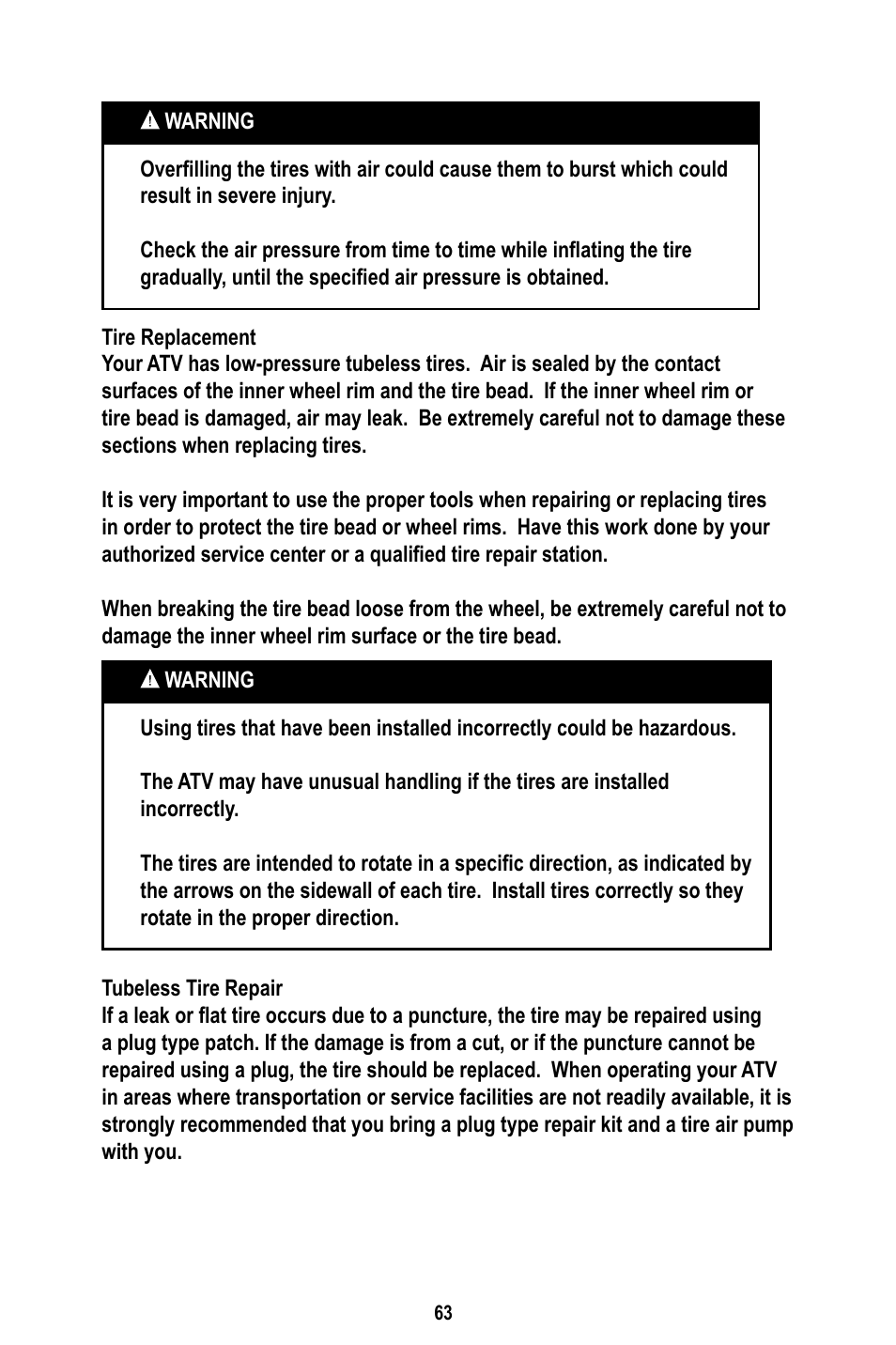 Baja Motorsports WD400-U Operator's Manual User Manual | Page 67 / 89