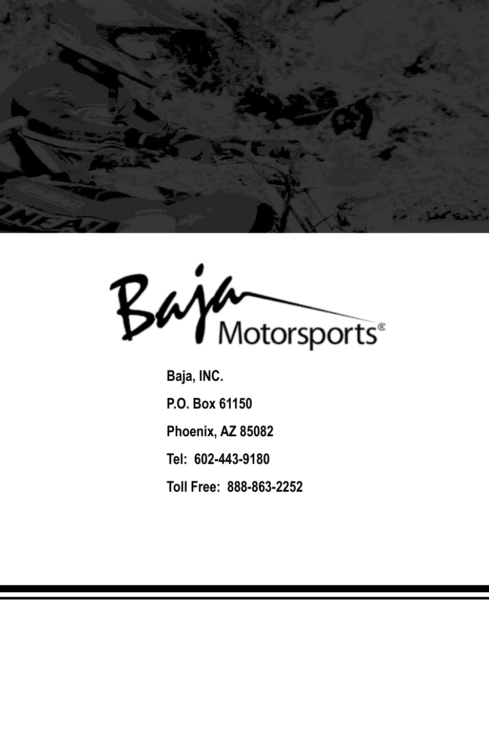 Baja Motorsports WR90 User Manual | Page 32 / 32