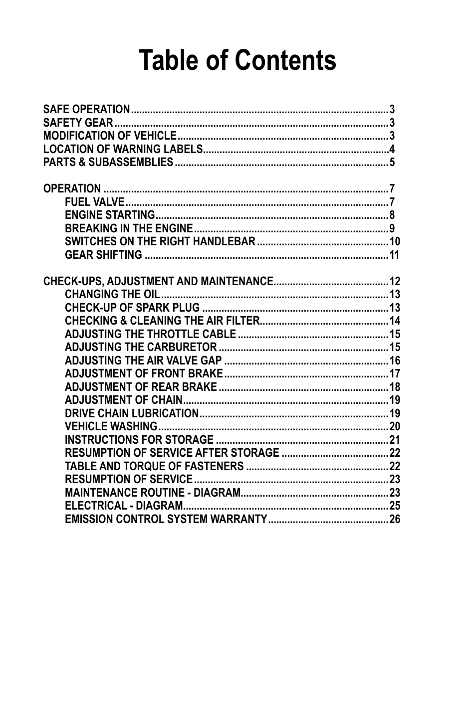Baja Motorsports WR90 User Manual | Page 4 / 32