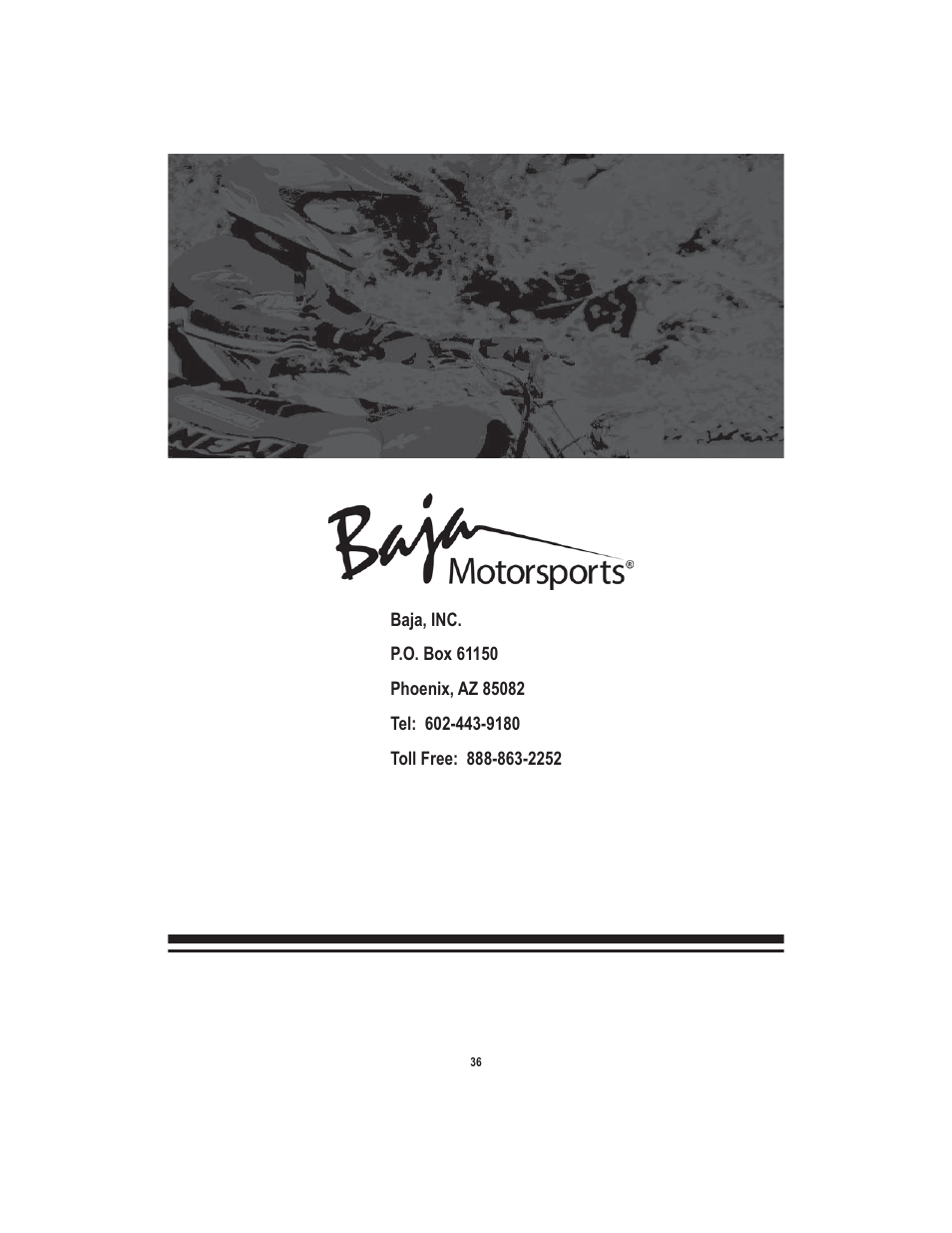 Baja Motorsports X250 User Manual | Page 41 / 41