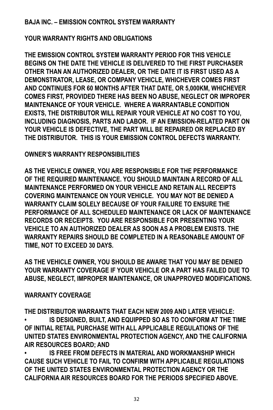 Baja Motorsports DR49 Operator's Manual User Manual | Page 35 / 38