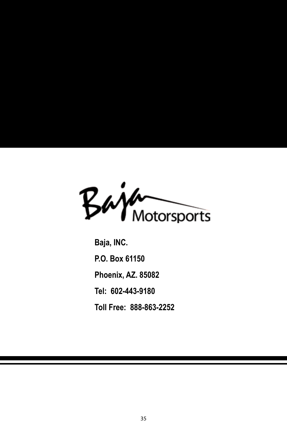 Baja Motorsports DR49 Operator's Manual User Manual | Page 38 / 38