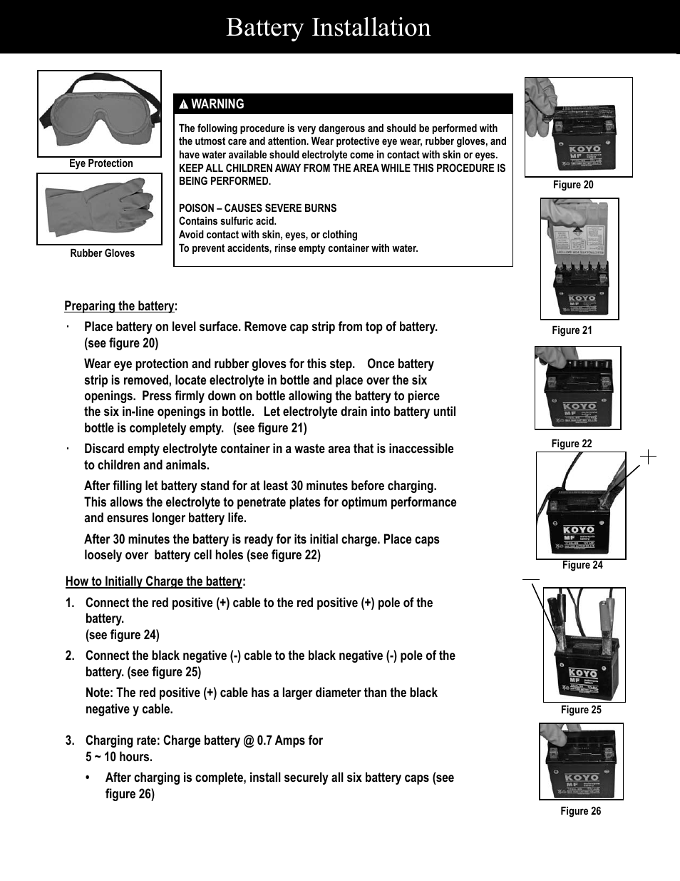 Battery installation | Baja Motorsports BR150-1 Assembly Guide User Manual | Page 16 / 18