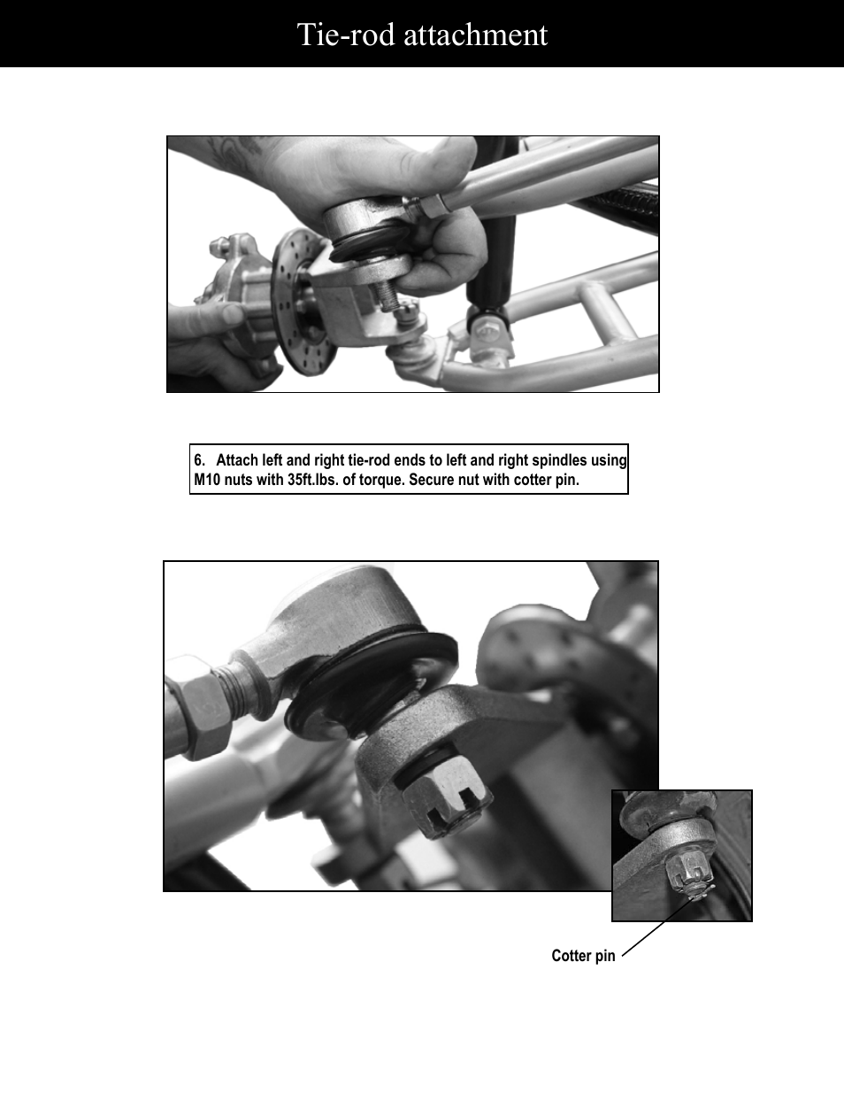 Tie-rod attachment | Baja Motorsports BR150-1 Assembly Guide User Manual | Page 7 / 18