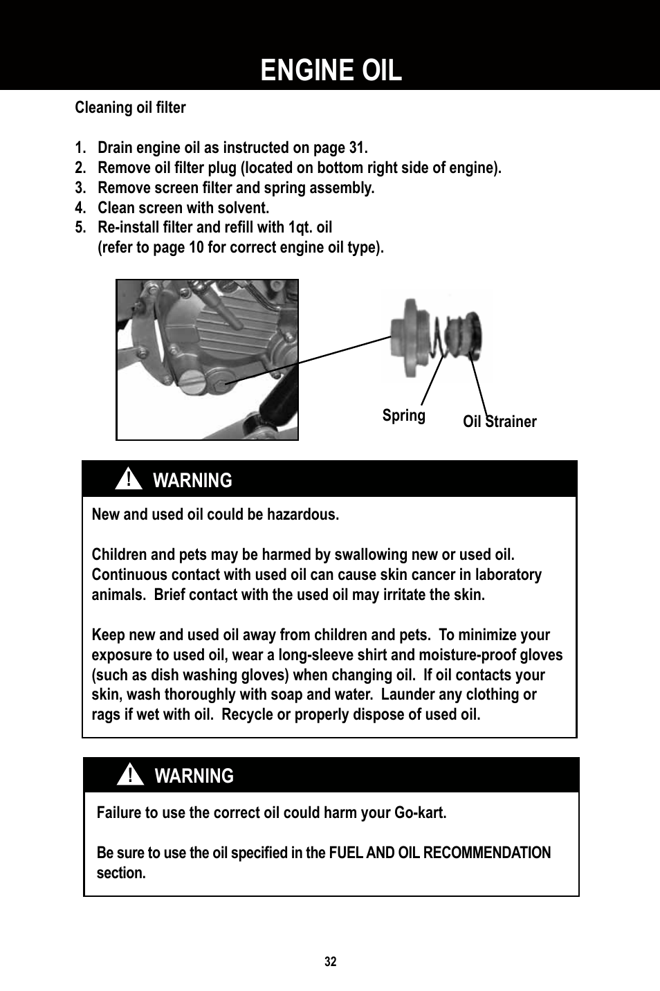 Engine oil | Baja Motorsports BR250 User Manual | Page 35 / 55