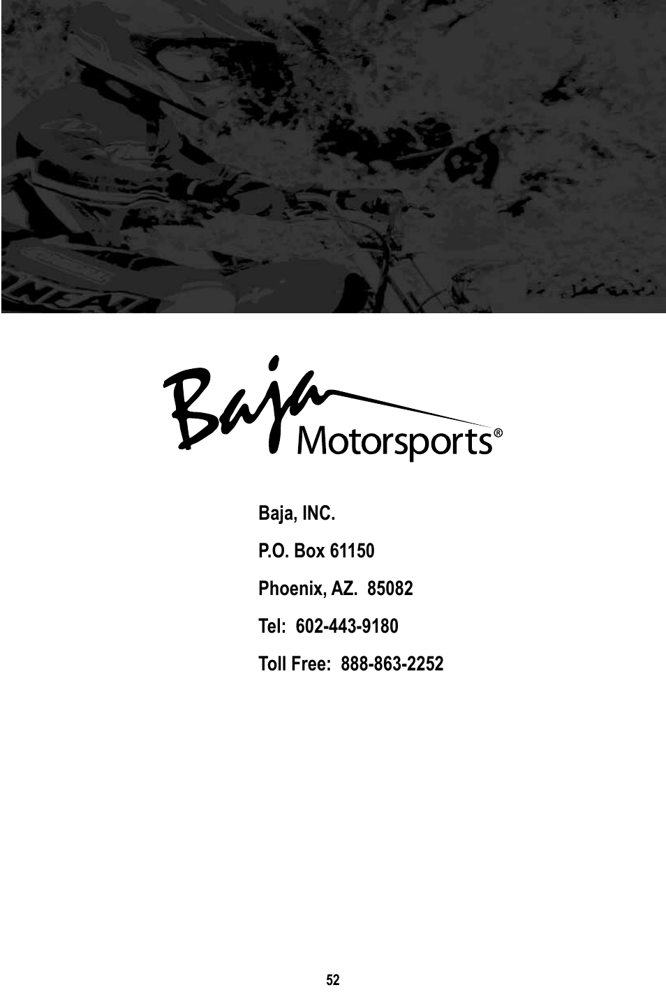 Baja Motorsports BR150-1 Operator's Manual User Manual | Page 55 / 55