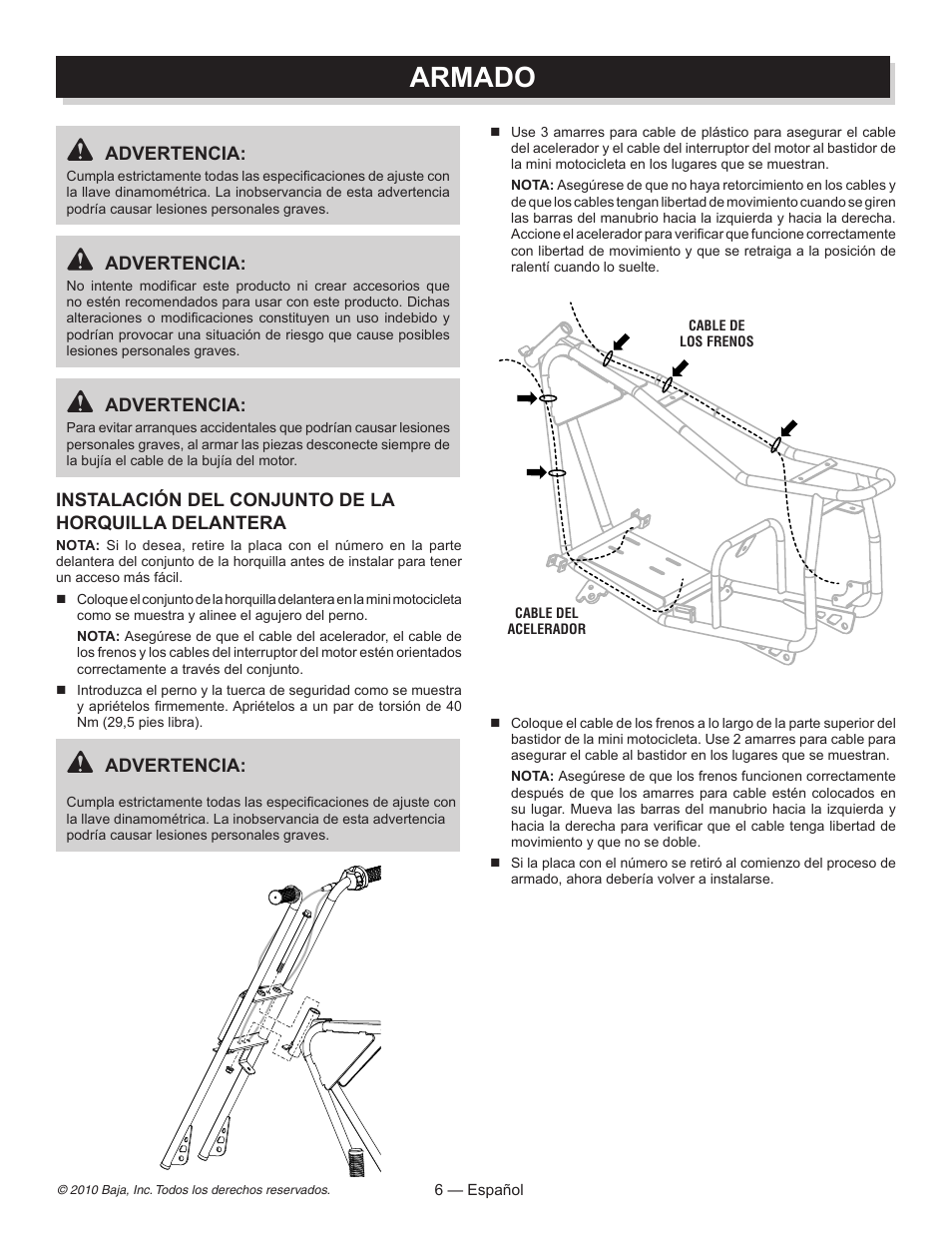 Armado | Baja Motorsports DB30 Assembly Guide User Manual | Page 15 / 20