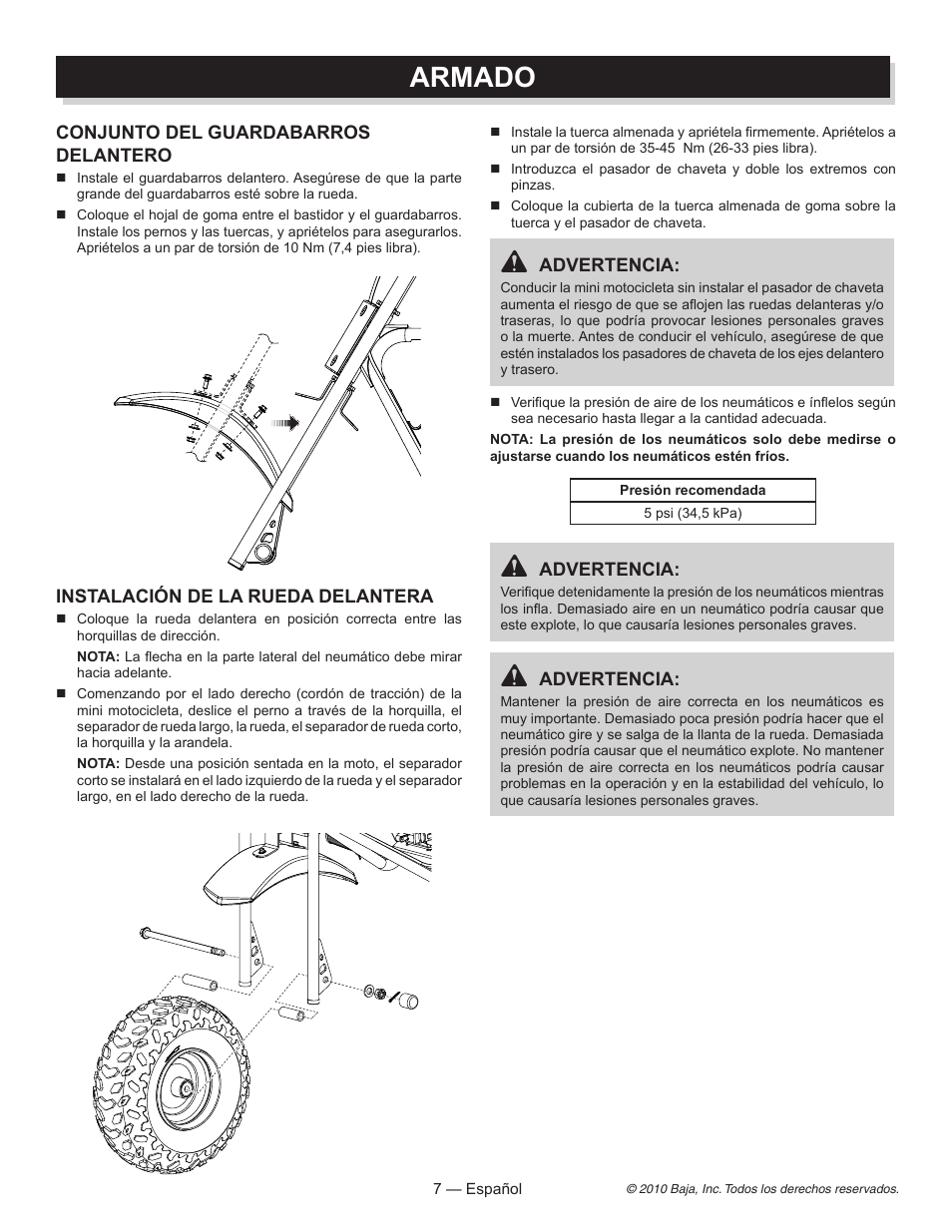 Armado | Baja Motorsports DB30 Assembly Guide User Manual | Page 16 / 20