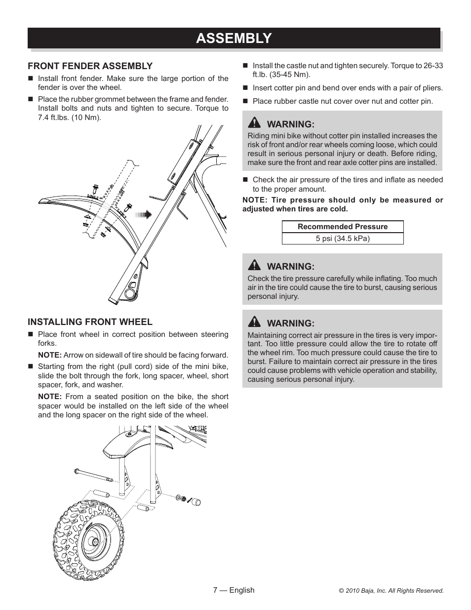 Assembly | Baja Motorsports DB30 Assembly Guide User Manual | Page 7 / 20