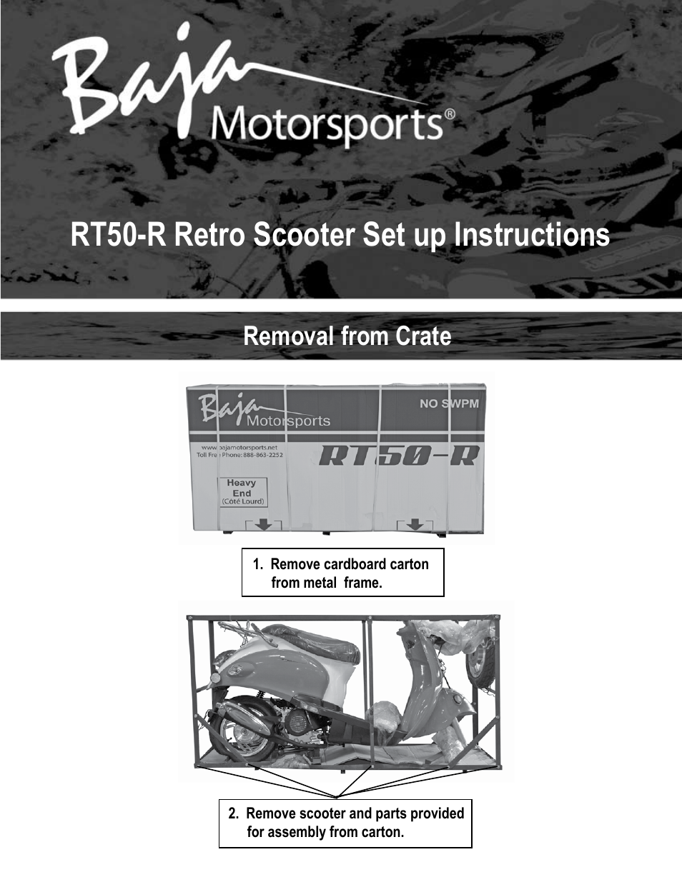 Baja Motorsports RT50-R Assembly Guide User Manual | 10 pages