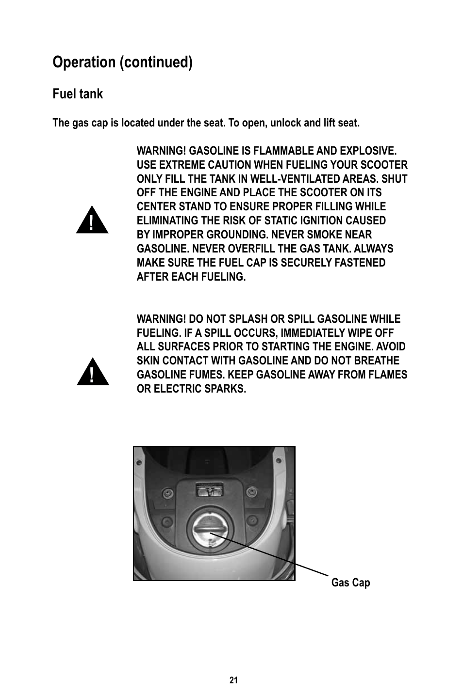 Operation (continued) | Baja Motorsports RT50-R Operator's Manual User Manual | Page 24 / 45