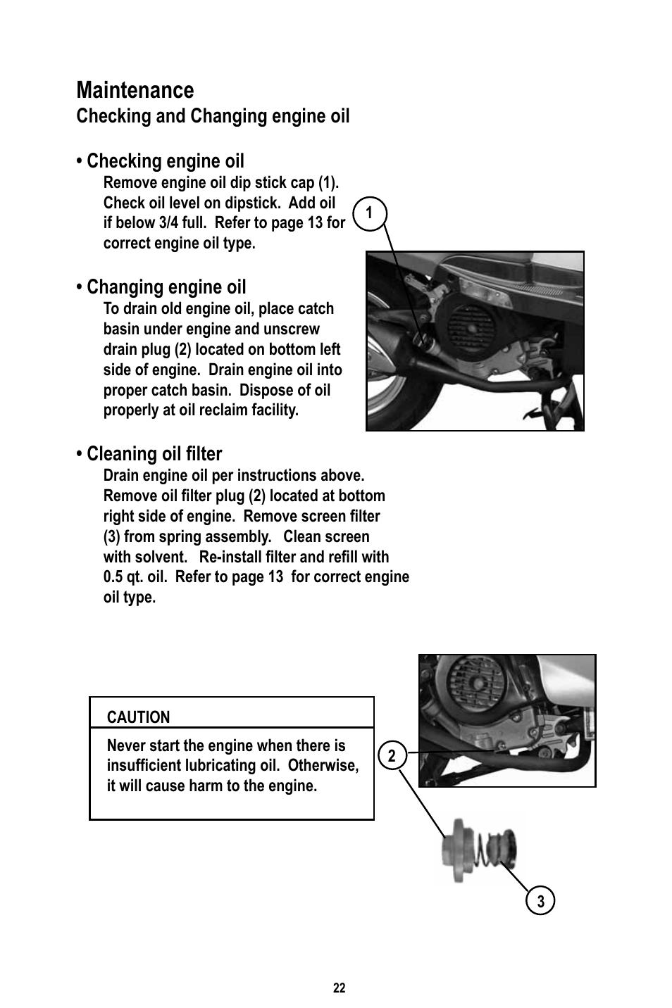 Maintenance | Baja Motorsports RT50-R Operator's Manual User Manual | Page 25 / 45