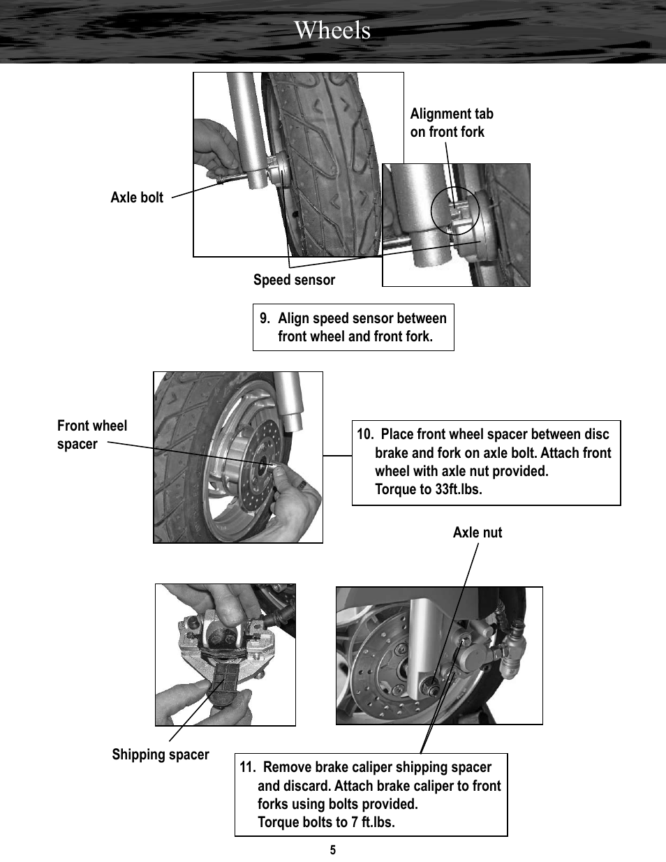 Wheels | Baja Motorsports SC150 Assembly Guide User Manual | Page 5 / 11