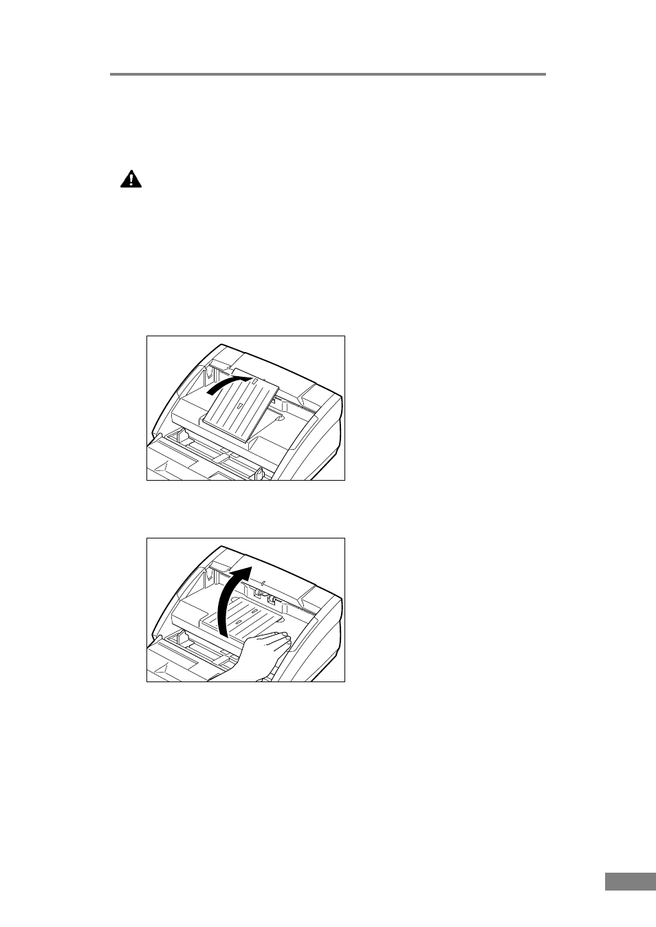 Clearing a paper jam | Canon DR-3080C User Manual | Page 47 / 60