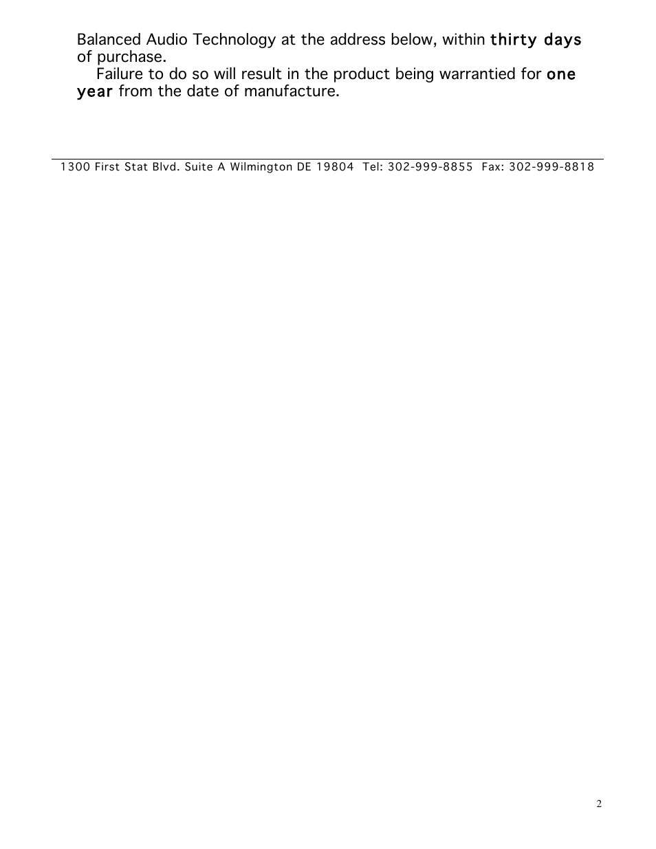 Balanced Audio REX II Preamplifier User Manual | Page 2 / 25
