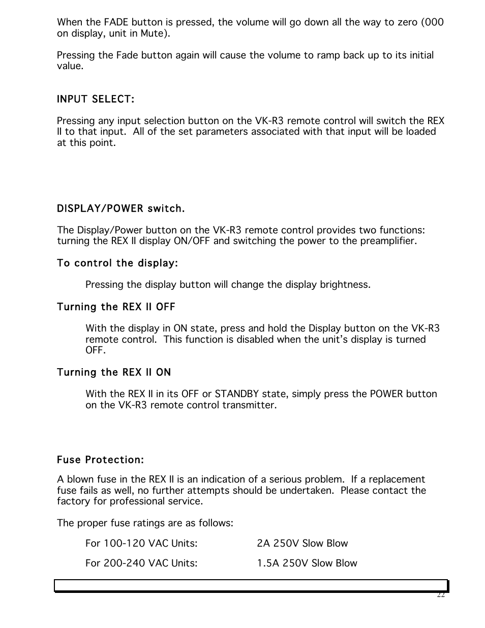 Balanced Audio REX II Preamplifier User Manual | Page 22 / 25