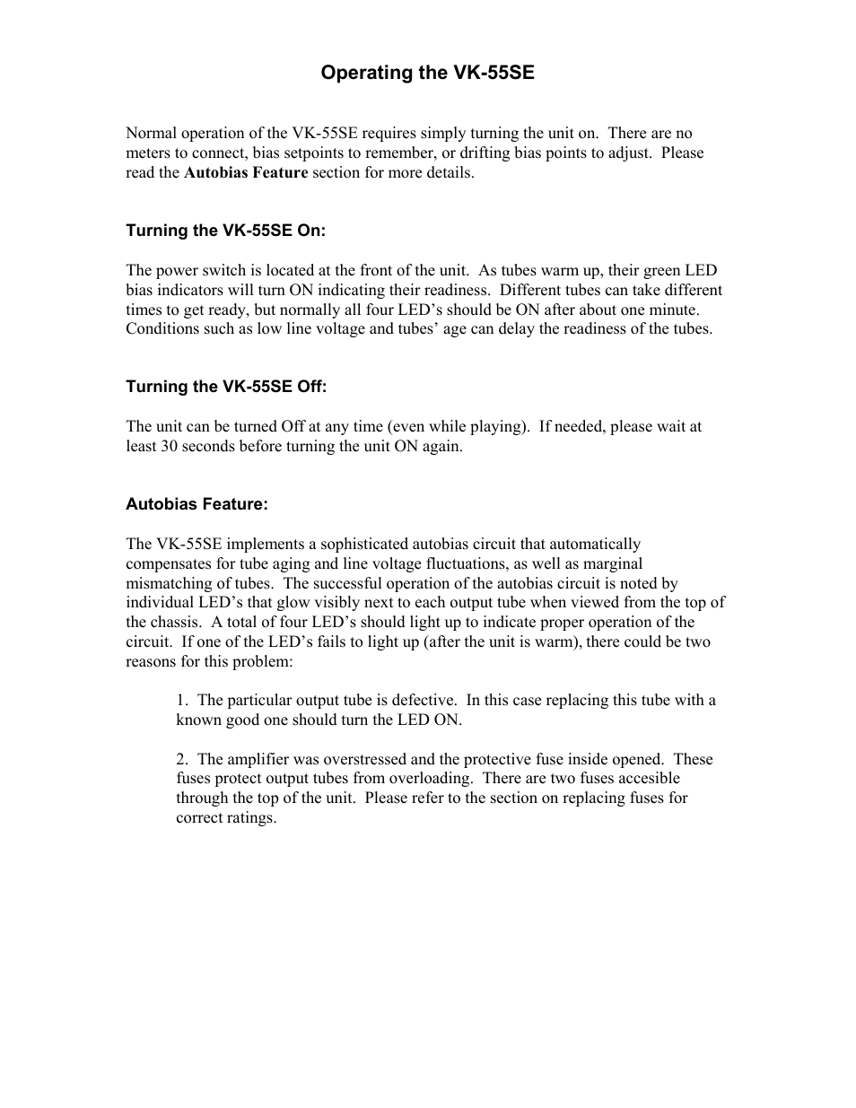 Balanced Audio VK-55SE User Manual | Page 5 / 8