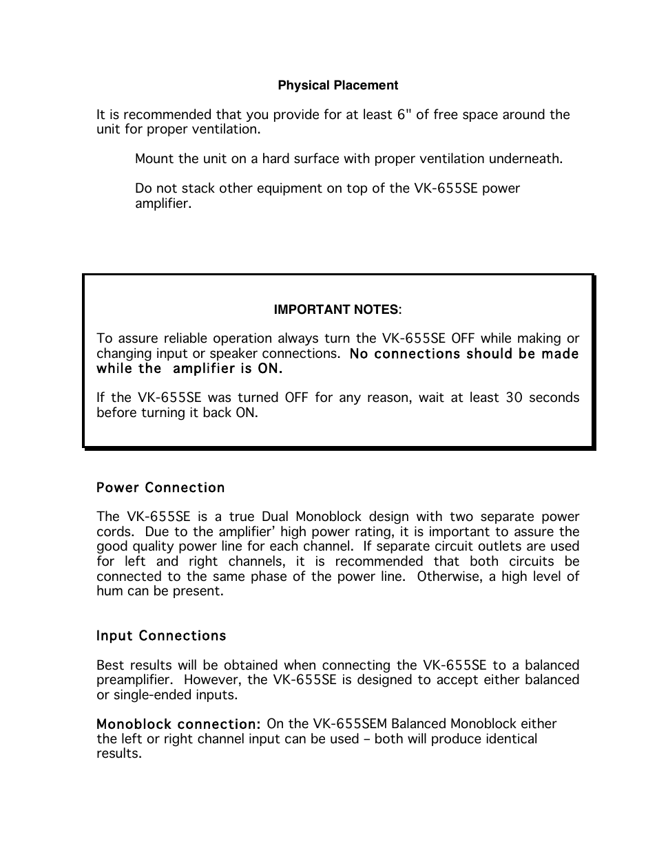 Balanced Audio VK-655SE User Manual | Page 6 / 12