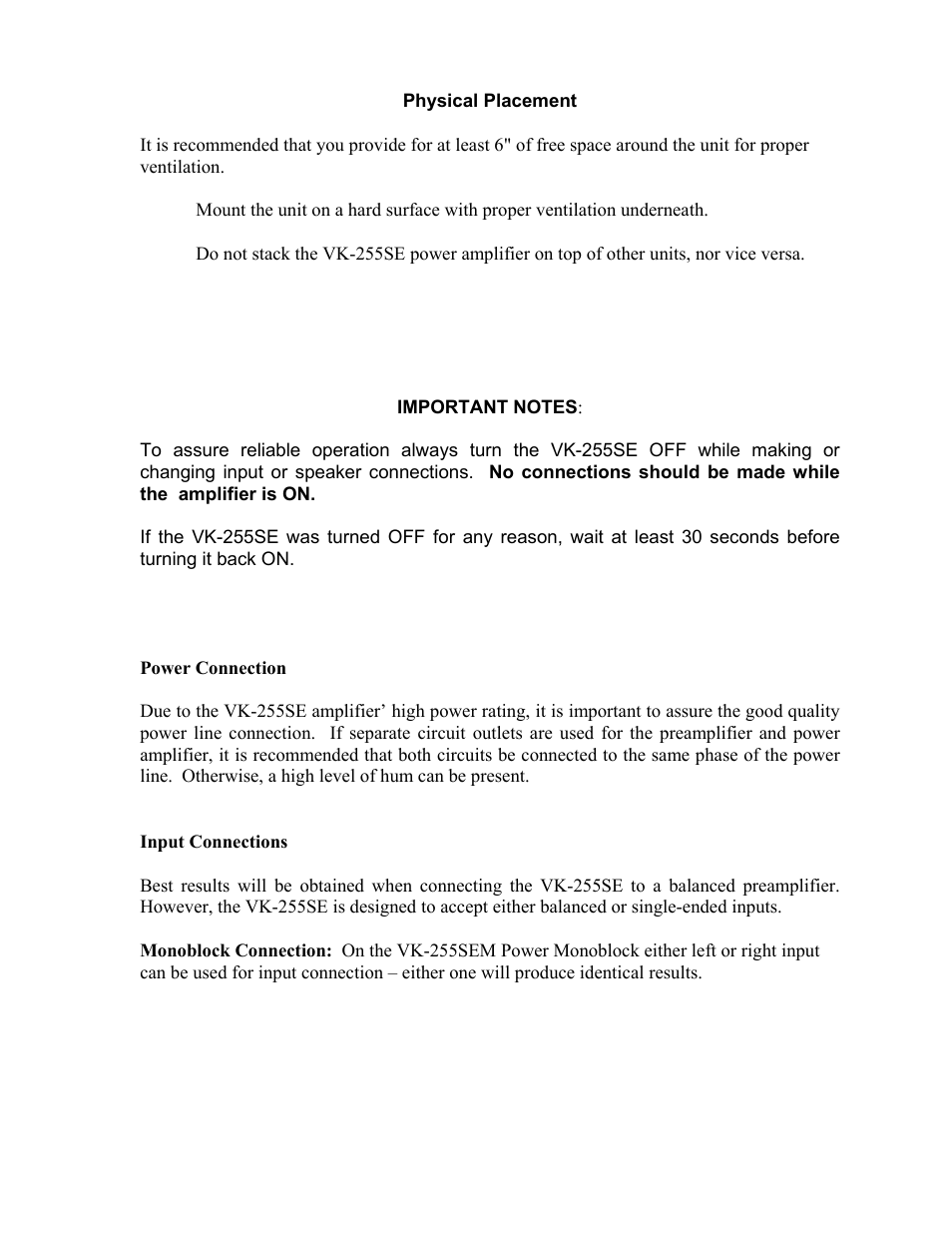 Balanced Audio VK-255SE User Manual | Page 4 / 8