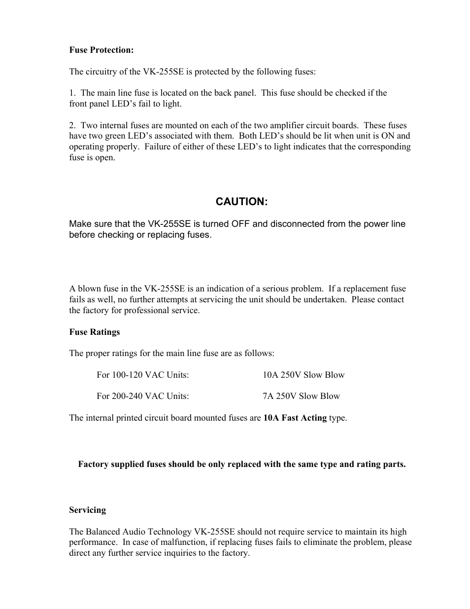 Balanced Audio VK-255SE User Manual | Page 7 / 8