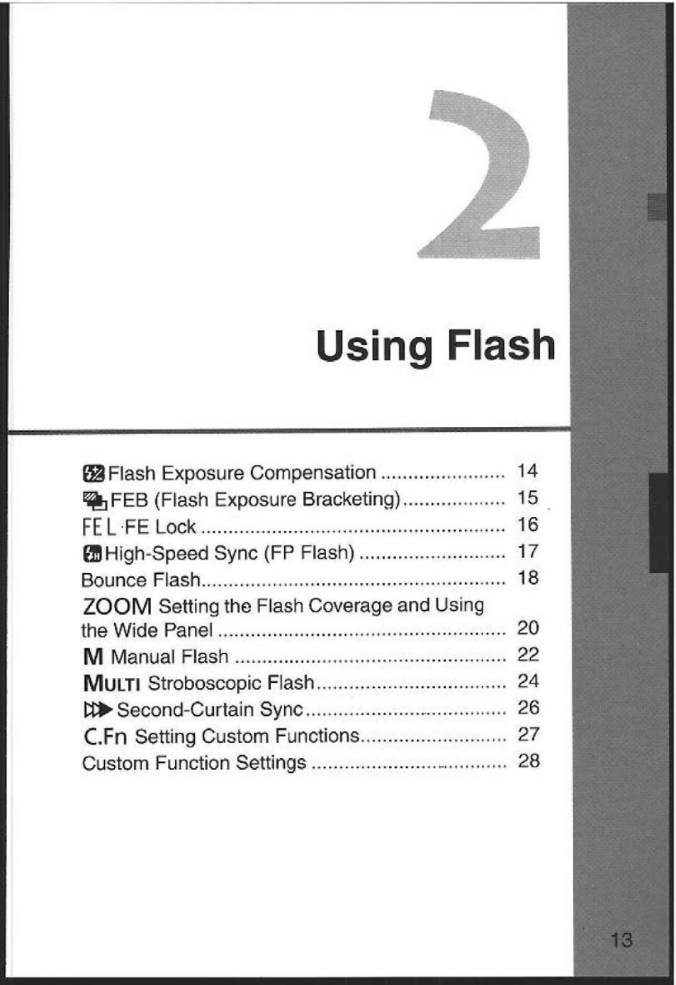 Using flash, Using fiash | Canon 580EX User Manual | Page 15 / 58