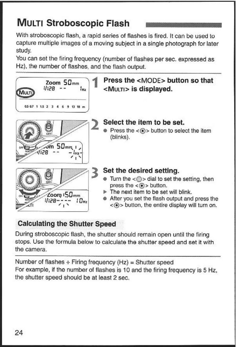 Iviulti stroboscopic flash | Canon 580EX User Manual | Page 26 / 58