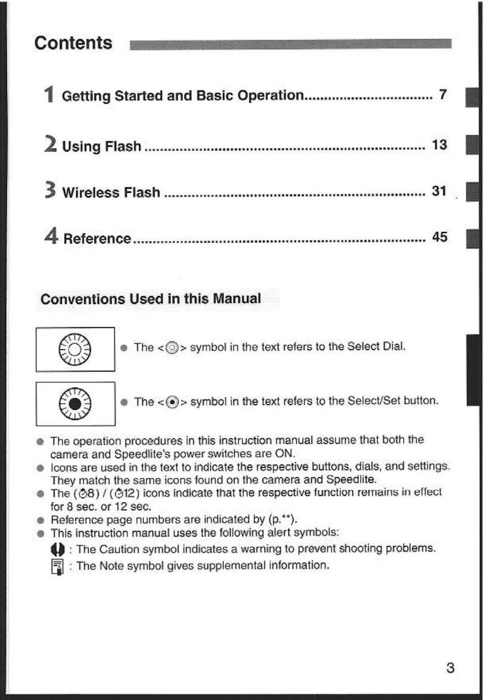 1 getting started and basic operation | Canon 580EX User Manual | Page 5 / 58