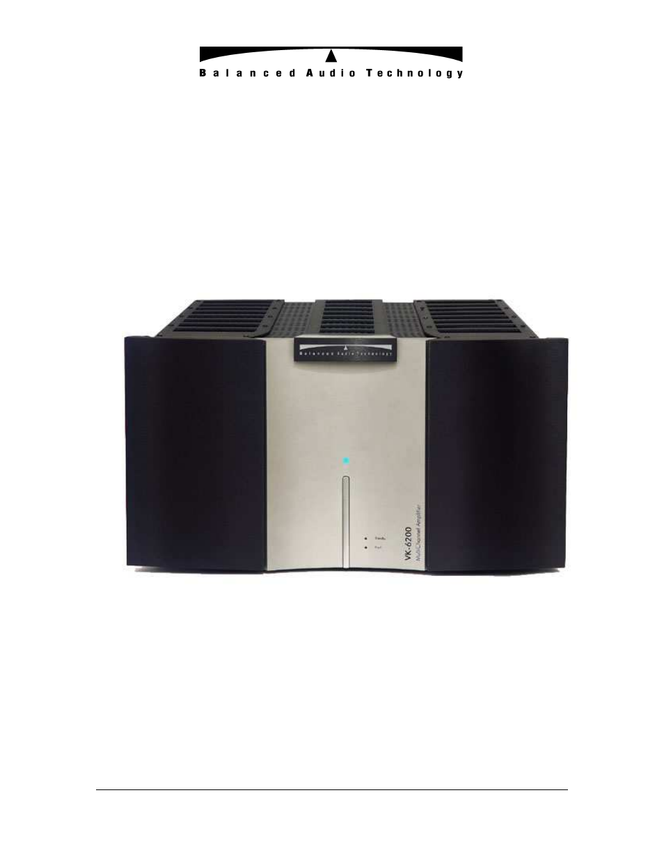 Vk-6200 multi-channel power amplifier, Owner's manual | Balanced Audio VK-6200 User Manual | Page 2 / 10
