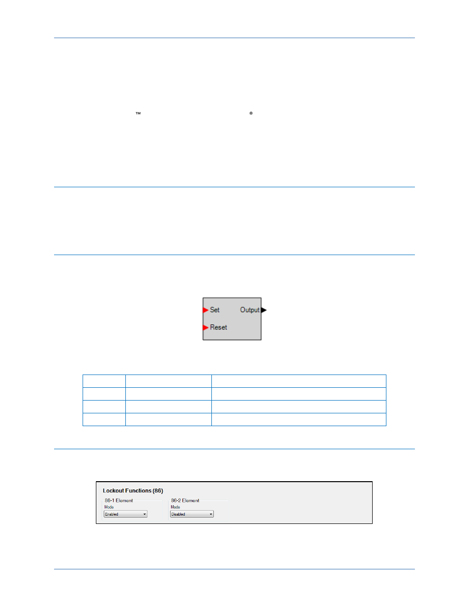 Lockout functions (86), Element operation, Logic connections | Operational settings | Basler Electric BE1-11g User Manual | Page 181 / 672