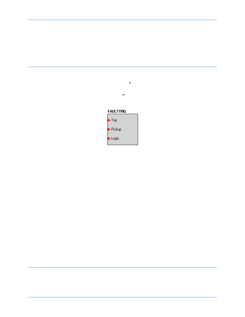 Fault reporting, Fault reporting trigger logic, Trip | Picked up, Logic, Targets, Fault, Reporting | Basler Electric BE1-11g User Manual | Page 205 / 672