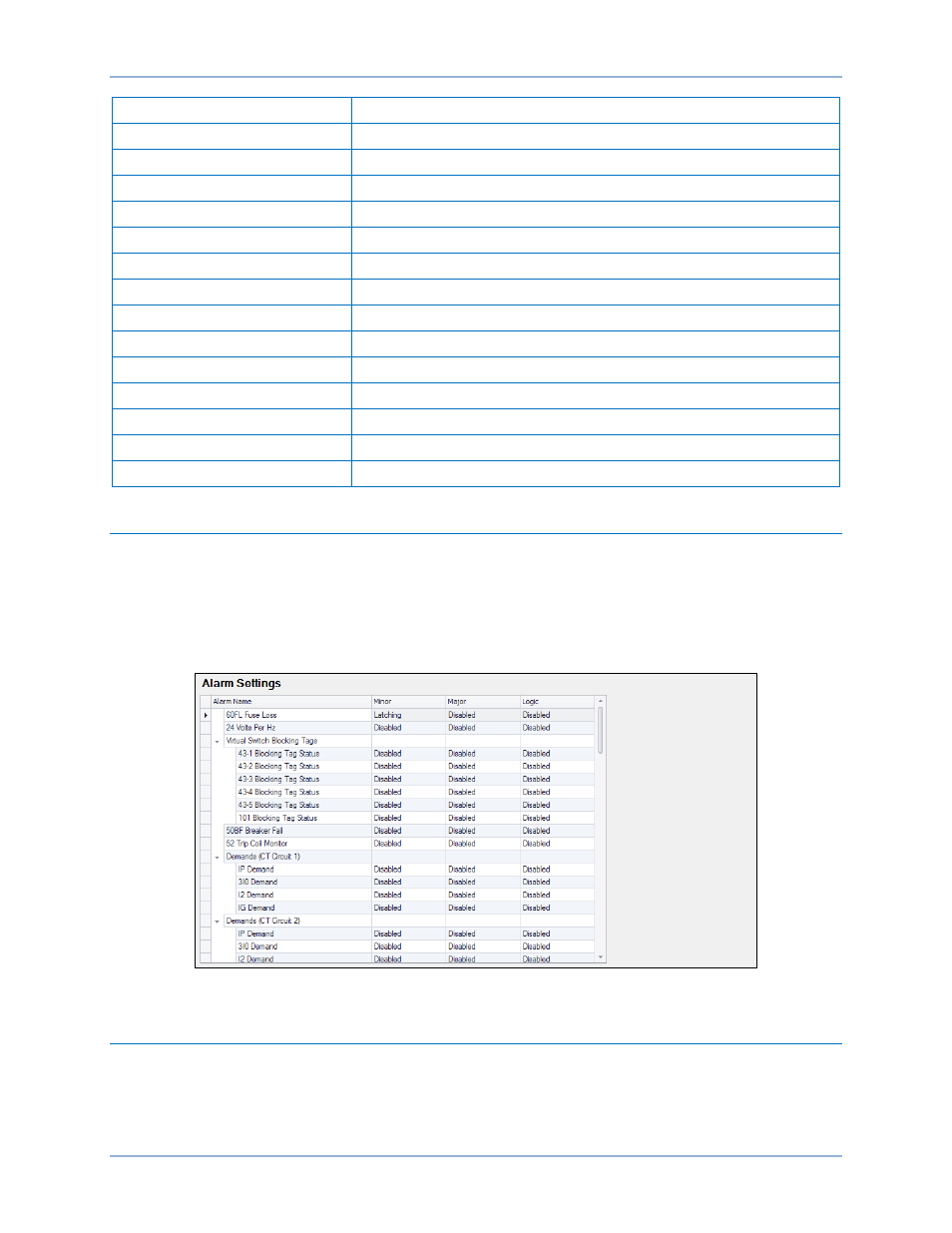 Alarm settings, User programmable alarms | Basler Electric BE1-11g User Manual | Page 219 / 672