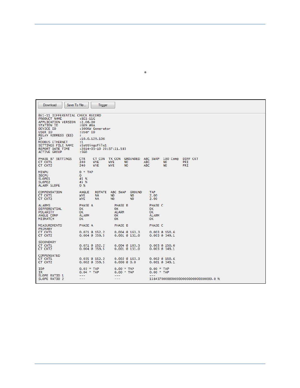 Differential reporting | Basler Electric BE1-11g User Manual | Page 223 / 672