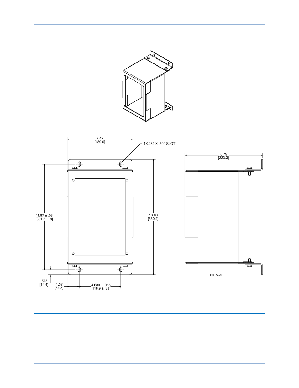 H or p type case cutouts and dimensions | Basler Electric BE1-11g User Manual | Page 267 / 672
