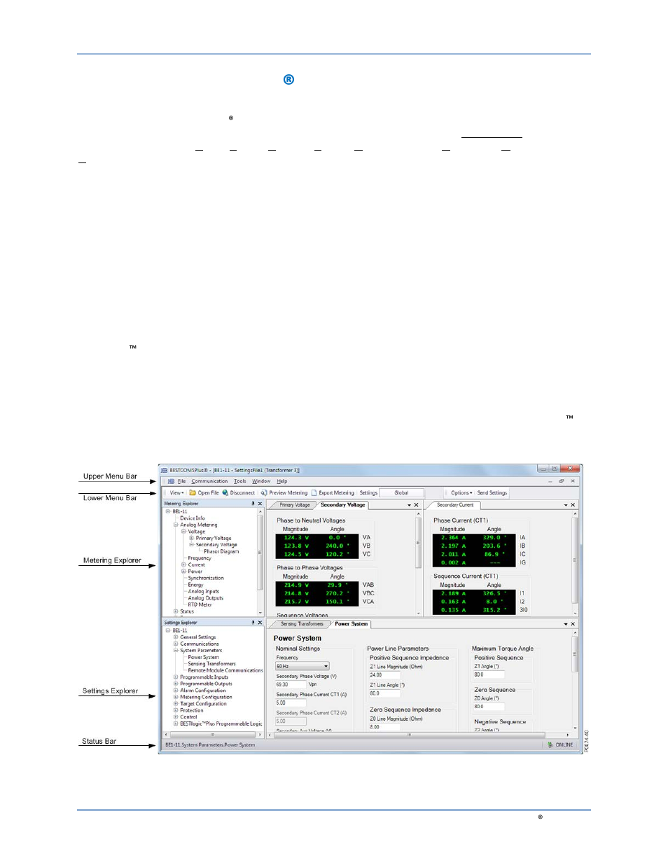 Bestcomsplus® software, Bestcoms plus, Software | Bestcomsplus, Bestcoms plus ® software | Basler Electric BE1-11g User Manual | Page 295 / 672