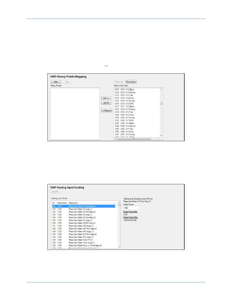 Dnp analog input and output scaling | Basler Electric BE1-11g User Manual | Page 336 / 672