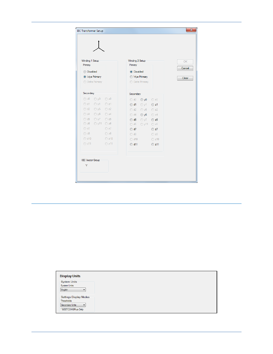 Display units, System units, Settings display modes | Basler Electric BE1-11g User Manual | Page 371 / 672