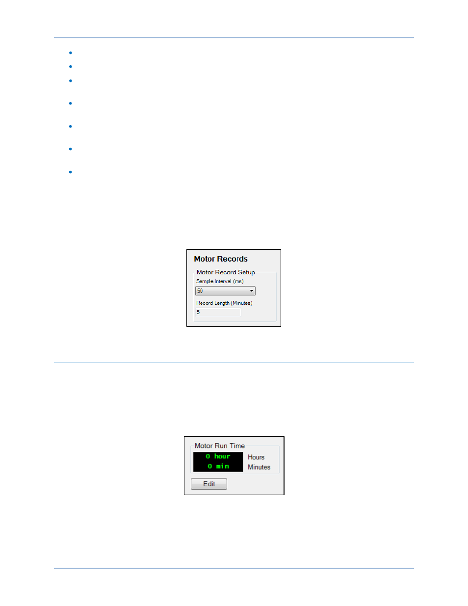 Motor start records settings, Data, Motor maintenance data | Basler Electric BE1-11m User Manual | Page 171 / 604