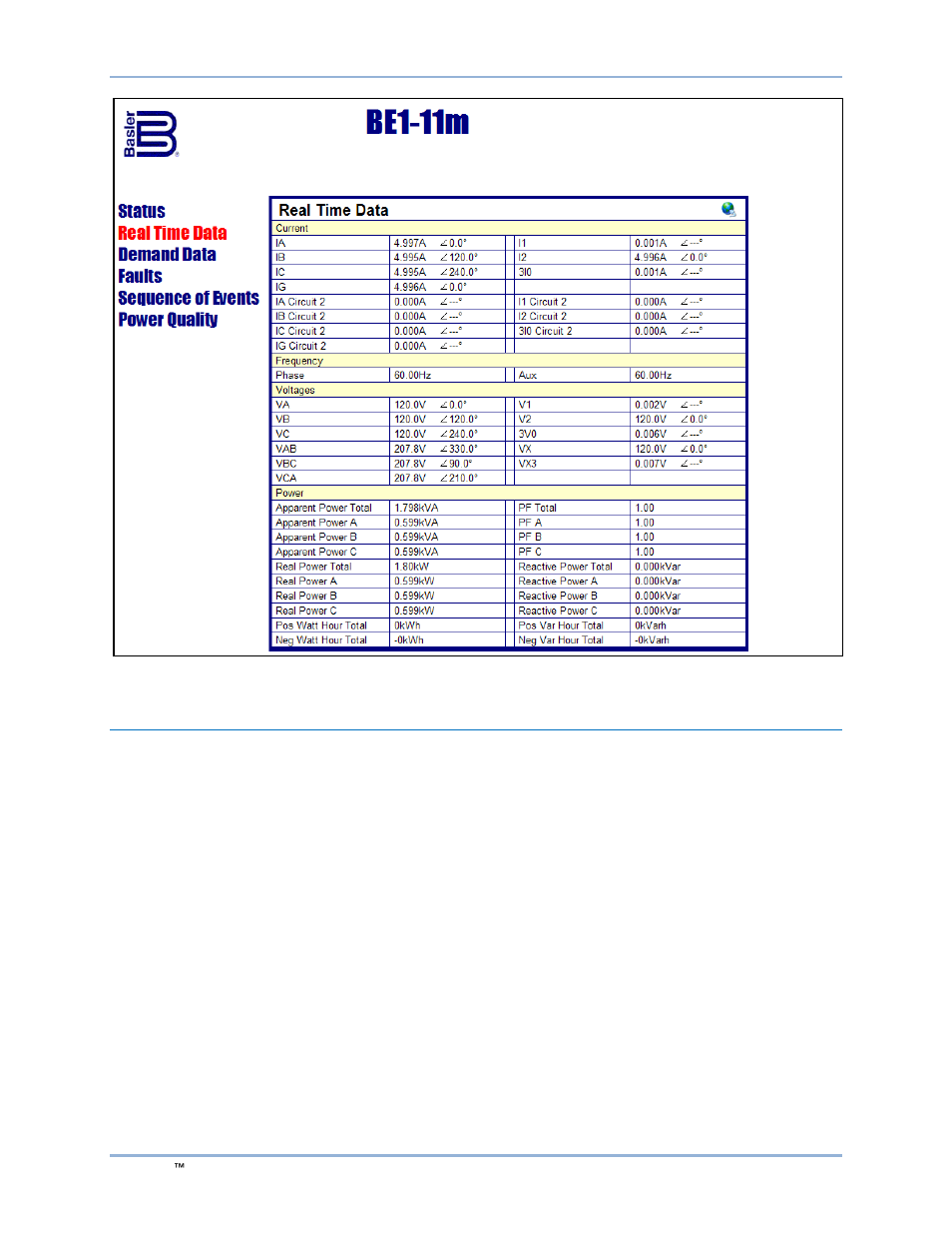 Demand data, Figure 159 | Basler Electric BE1-11m User Manual | Page 208 / 604