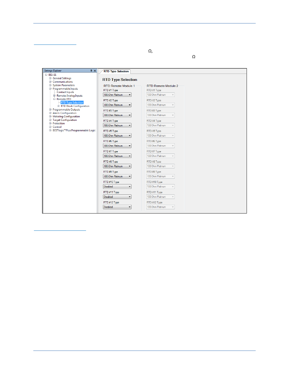 Programmable inputs - remote rtd | Basler Electric BE1-11m User Manual | Page 533 / 604