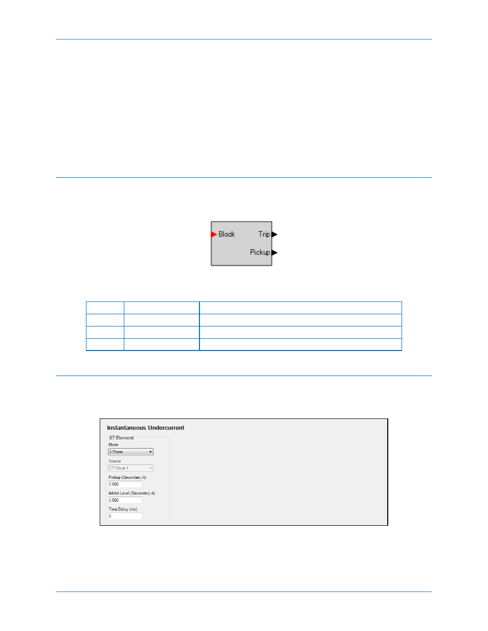 Inhibit level, Element blocking, Logic connections | Operational settings | Basler Electric BE1-11m User Manual | Page 66 / 604