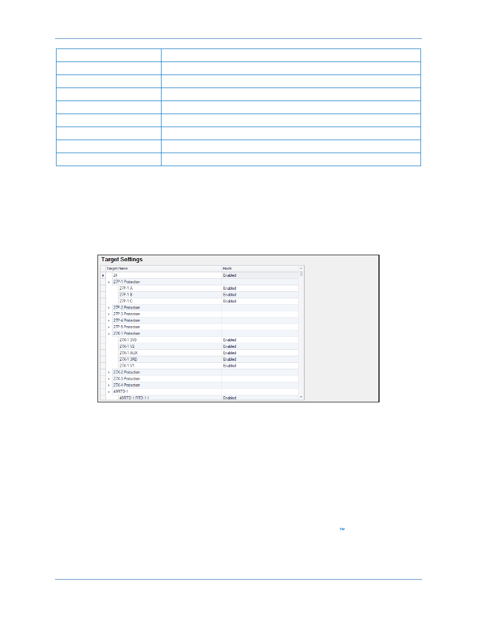 Target settings | Basler Electric BE1-11t User Manual | Page 159 / 554