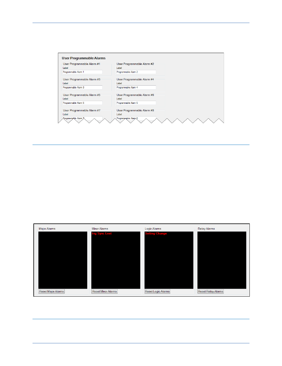 Retrieving alarm information, Resetting alarms | Basler Electric BE1-11t User Manual | Page 172 / 554