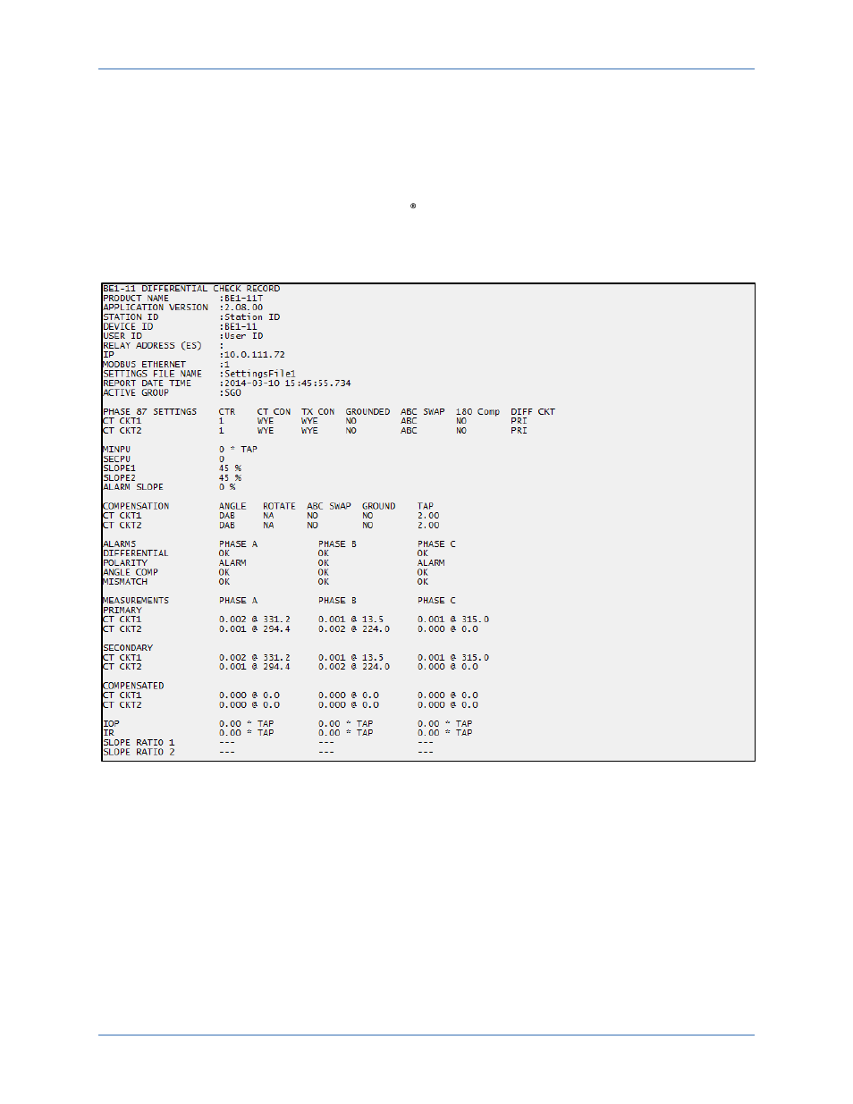 Differential reporting | Basler Electric BE1-11t User Manual | Page 175 / 554