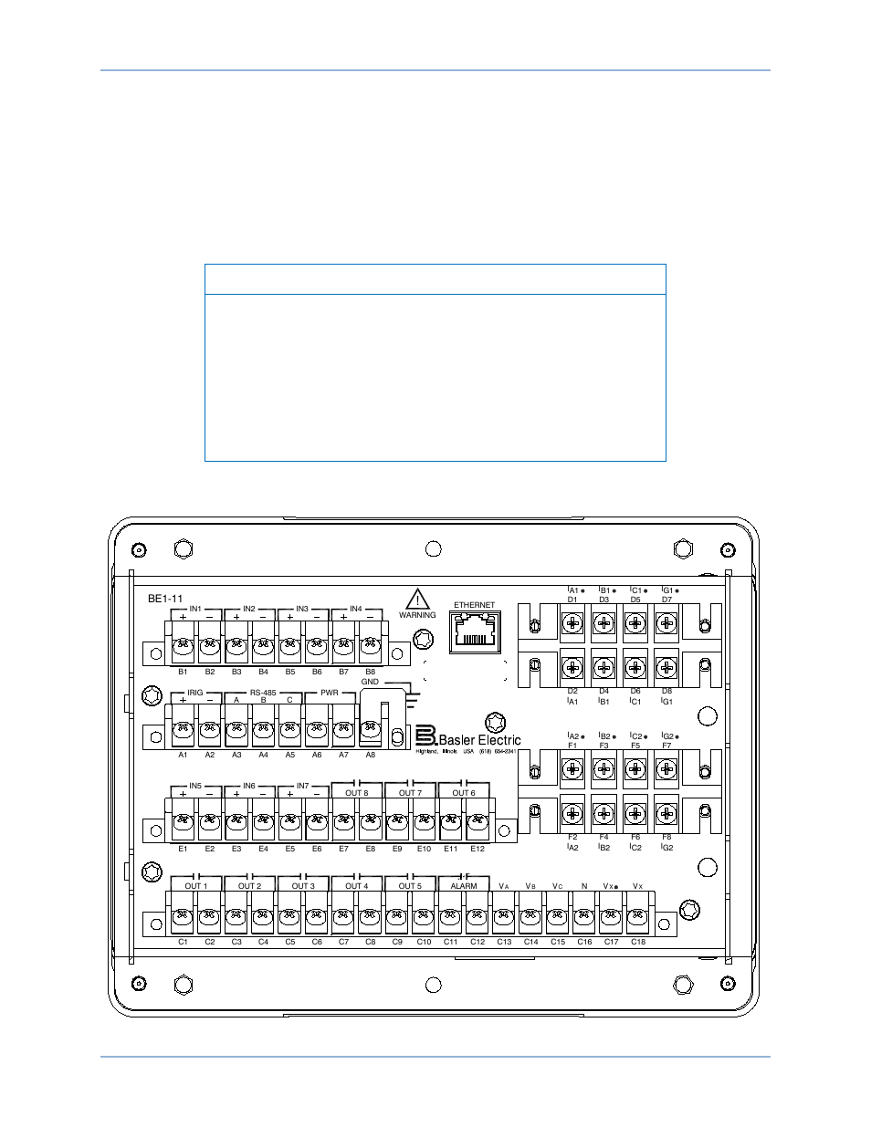 Terminals and connectors, Be1-11 t terminals and connectors | Basler Electric BE1-11t User Manual | Page 223 / 554