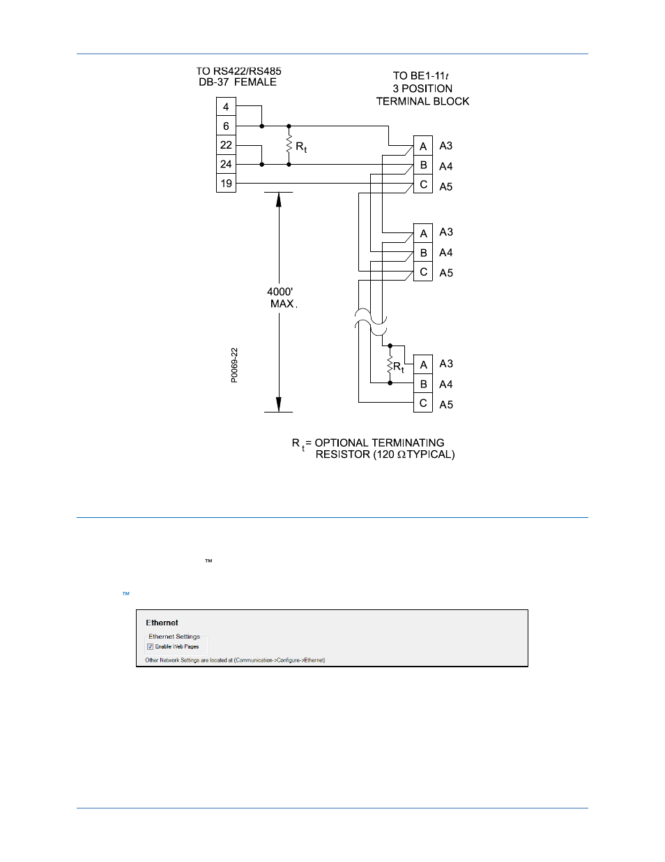 Ethernet setup, Ethernet port configuration | Basler Electric BE1-11t User Manual | Page 270 / 554